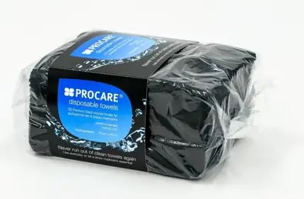 Procare Disposable Towels Black 50 Pack